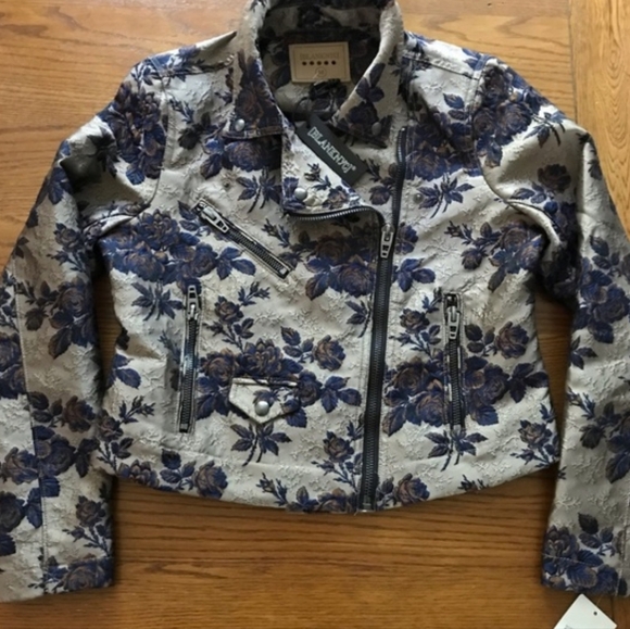 NWT BlankNyc Floral Brocade Women's Moto Jacket - Picture 5 of 9